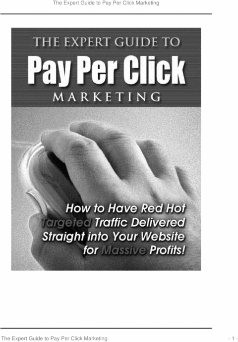 Product picture The Experts Guide to Pay Per Click MArketing